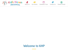 Tablet Screenshot of kidshavenpreschool.com